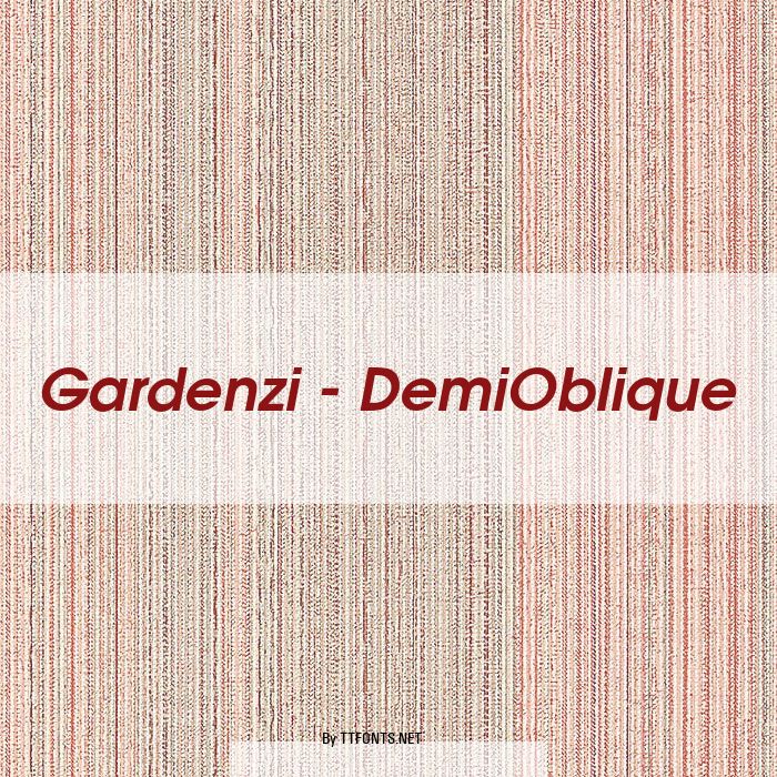 Gardenzi - DemiOblique example